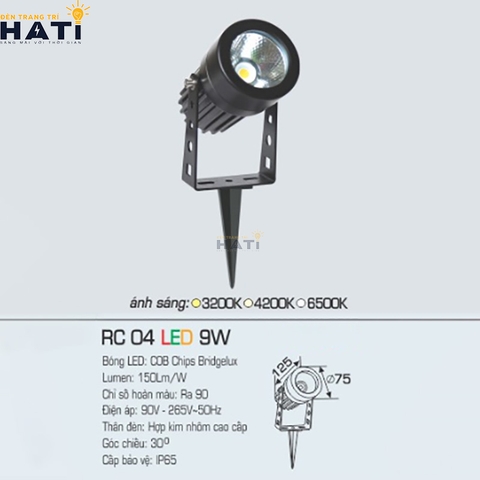 Đèn ghim cỏ Anfaco RC 04 3w - 5w - 9w - 20w
