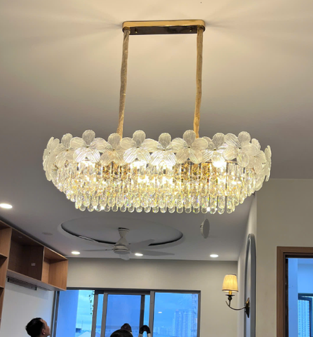 Đèn thả ngang pha lê Ario