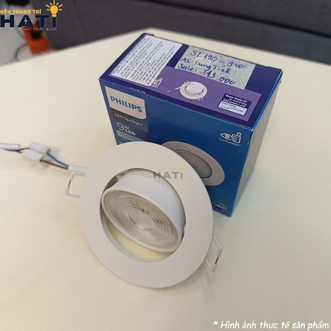 Đèn led âm trần Philips thay đổi góc chiếu SL190