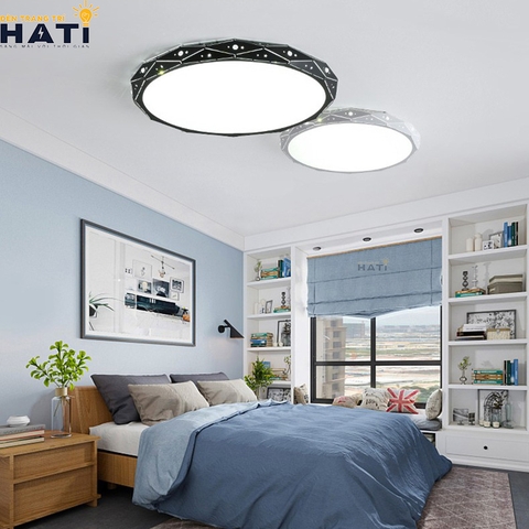 Đèn led ốp trần Asta viền đentrắng