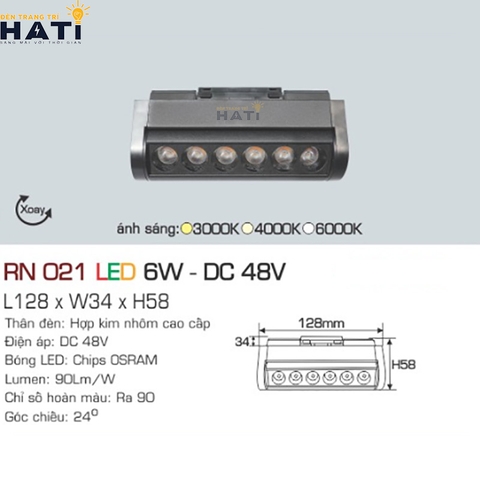 Đèn led ray nổi nam châm siêu mỏng Anfaco RN 021 6w - 12w