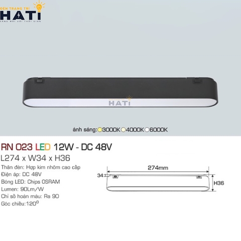 Đèn led ray nổi nam châm siêu mỏng Anfaco RN 023 6w - 12w