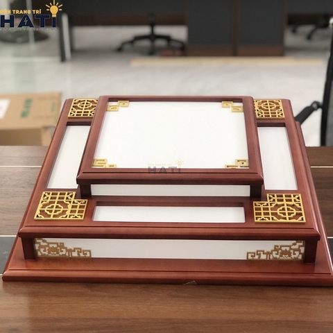 Đèn ốp gỗ Cajen