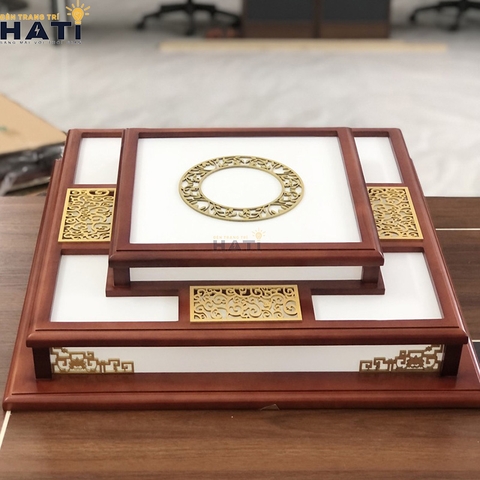 Đèn ốp gỗ Sape 4