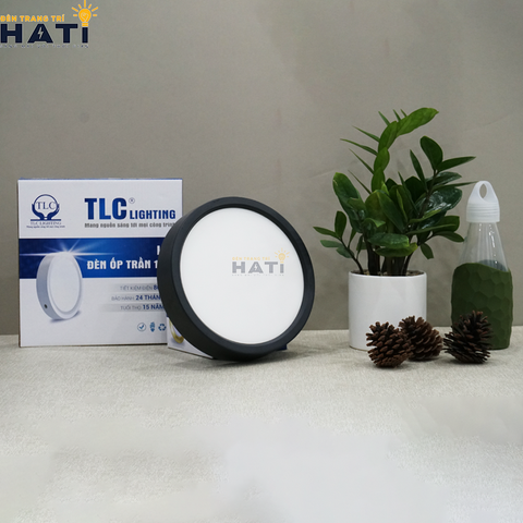 Đèn ốp nổi TLC tròn vỏ đen 6w/12w/18w/24w