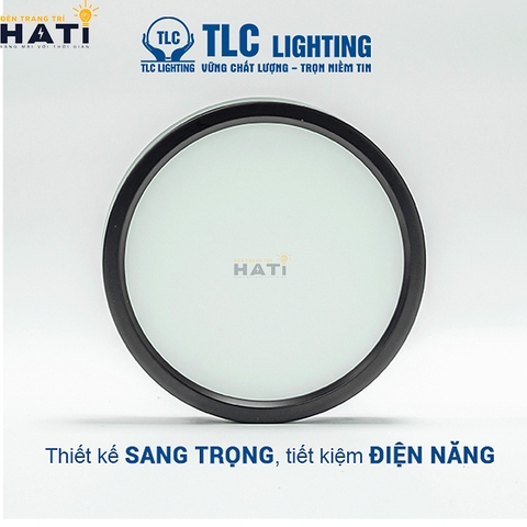 Đèn ốp nổi TLC tròn vỏ đen 6w/12w/18w/24w