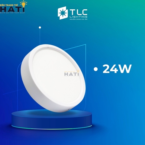 Đèn ốp nổi TLC tròn vỏ trắng 6w/12w/18w/24w