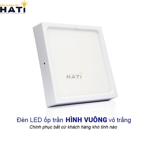 Đèn ốp nổi TLC vuông vỏ trắng 6w/12w/18w/24w