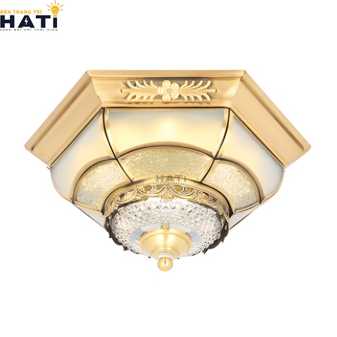 Đèn ốp trần đồng Castellano