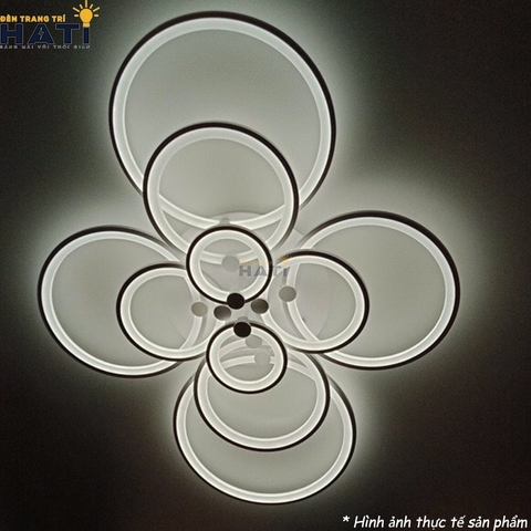 Đèn ốp trần led 10 vòng tròn