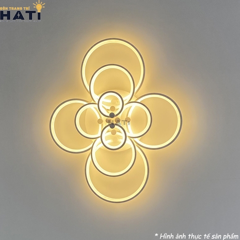 Đèn ốp trần led 10 vòng tròn