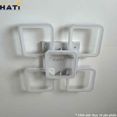 Đèn ốp trần led 5 ô vuông