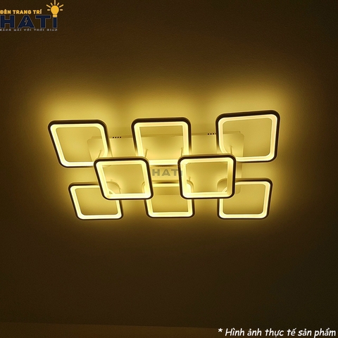 Đèn ốp trần led 6+2 ô vuông