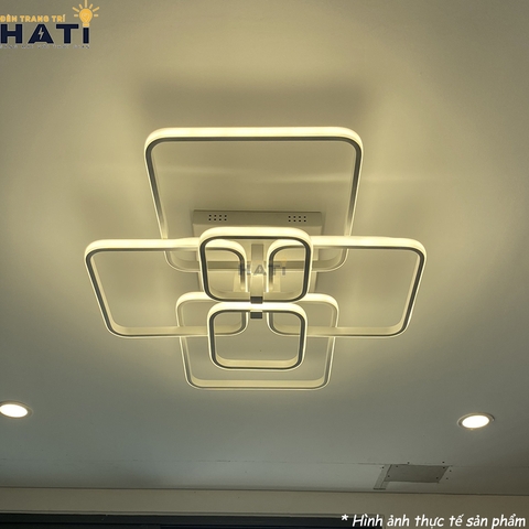Đèn ốp trần led 6 ô vuông viền ngoài