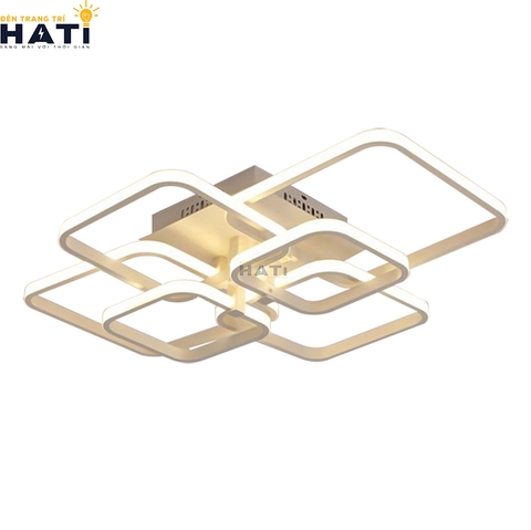 Đèn ốp trần led 6 ô vuông viền ngoài