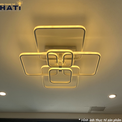Đèn ốp trần led 6 ô vuông viền ngoài