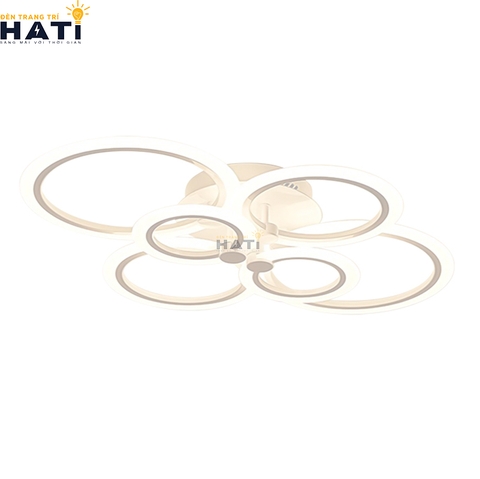 Đèn ốp trần led 6 vòng tròn viền ngoài