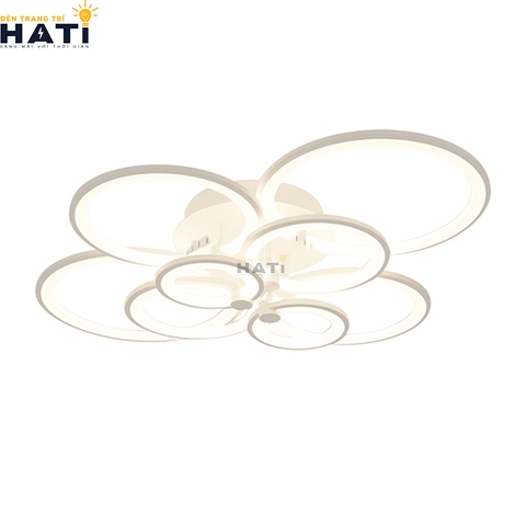 Đèn ốp trần led 8 vòng tròn