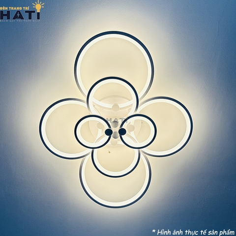 Đèn ốp trần led 8 vòng tròn