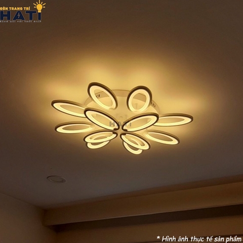 Đèn ốp trần led tai thỏ 12 cánh