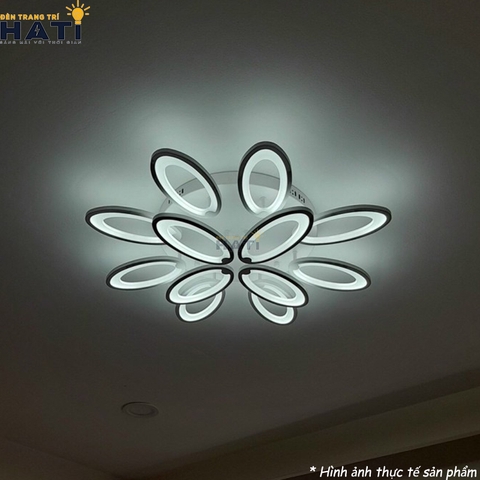 Đèn ốp trần led tai thỏ 12 cánh