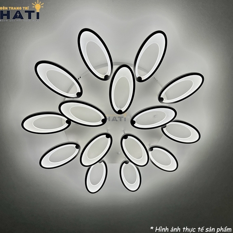 Đèn ốp trần led tai thỏ 15 cánh