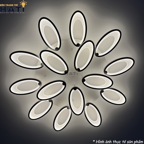 Đèn ốp trần led tai thỏ 15 cánh