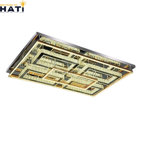Đèn ốp trần pha lê chữ nhật Alika