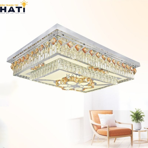 Đèn ốp trần pha lê chữ nhật Graine
