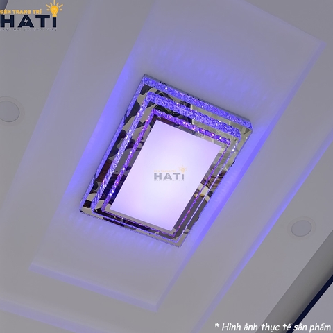 Đèn ốp trần pha lê chữ nhật Khadija