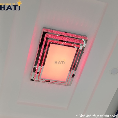 Đèn ốp trần pha lê chữ nhật Khadija