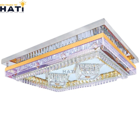 Đèn ốp trần pha lê chữ nhật Krissy