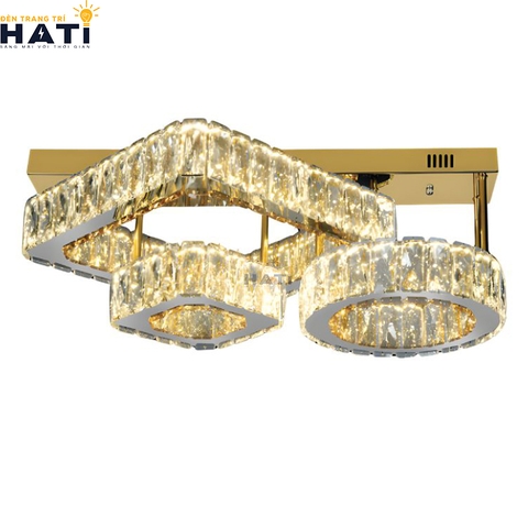 Đèn ốp trần pha lê chữ nhật Orionis