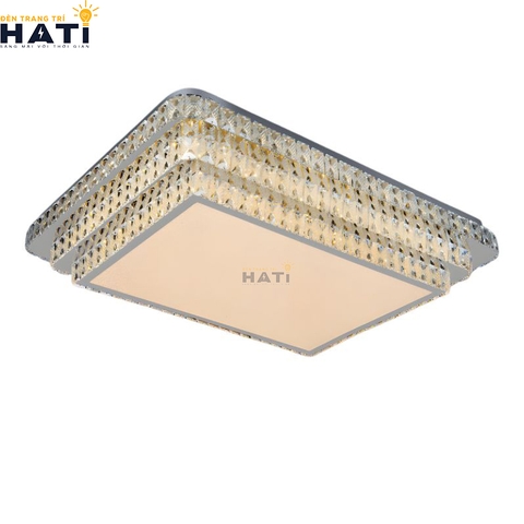 Đèn ốp trần pha lê chữ nhật Pylus