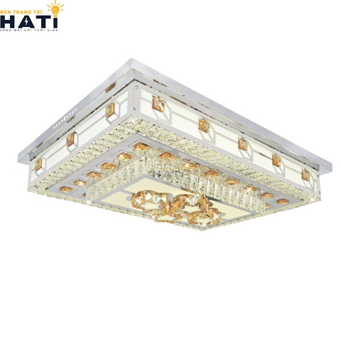 Đèn ốp trần pha lê chữ nhật Stacy