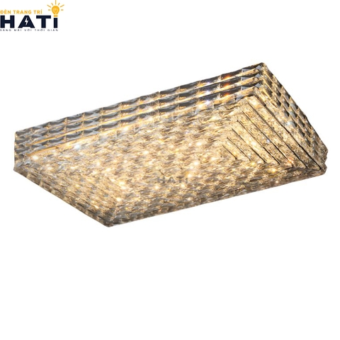 Đèn ốp trần pha lê chữ nhật Zavian
