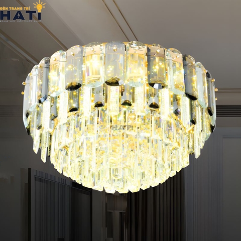 Đèn ốp trần pha lê tròn Bowen