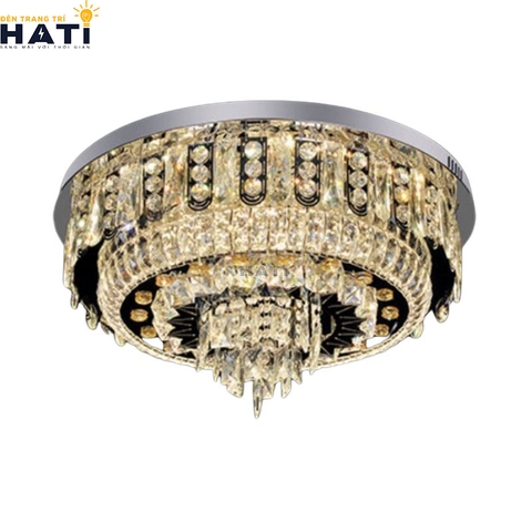 Đèn ốp trần pha lê tròn Annette