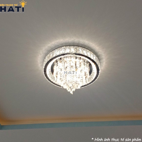 Đèn ốp trần pha lê tròn Arlan