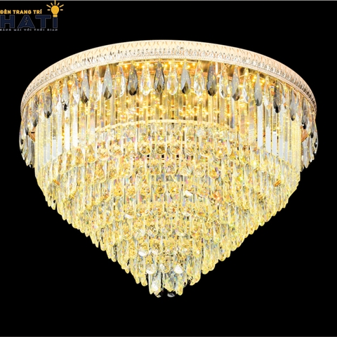 Đèn ốp trần pha lê tròn Bilus