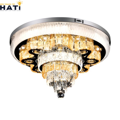Đèn ốp trần pha lê tròn Brice
