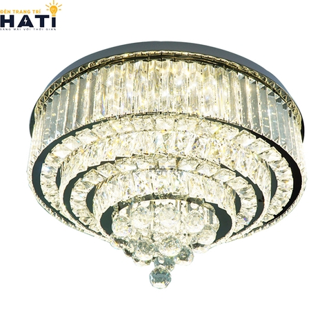 Đèn ốp trần pha lê tròn Bruna