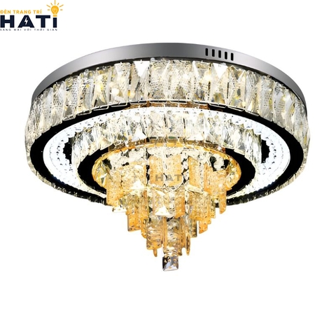 Đèn ốp trần pha lê tròn Caspar