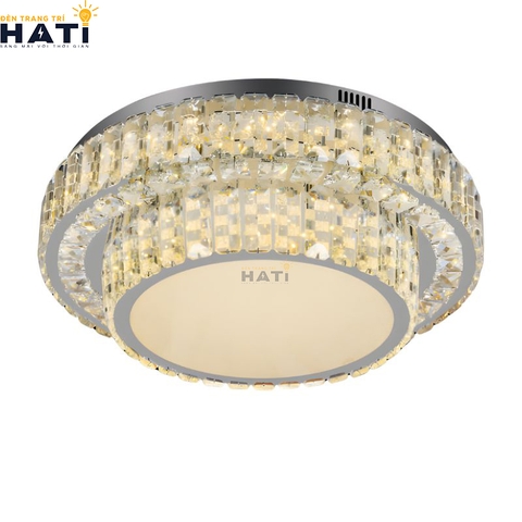 Đèn ốp trần phâ lê tròn Conley