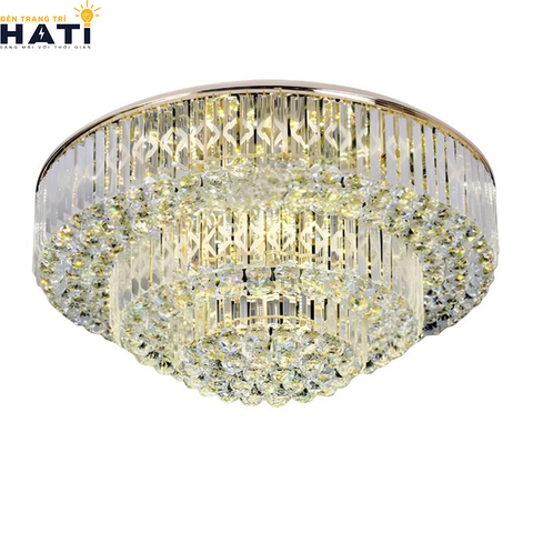 Đèn ốp trần pha lê tròn Crispin