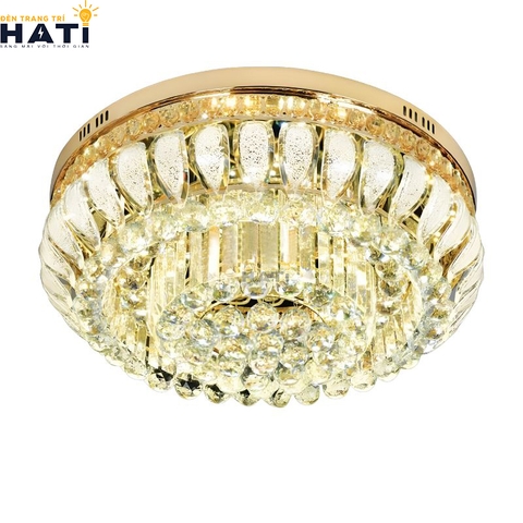 Đèn ốp trần pha lê tròn Dunstan