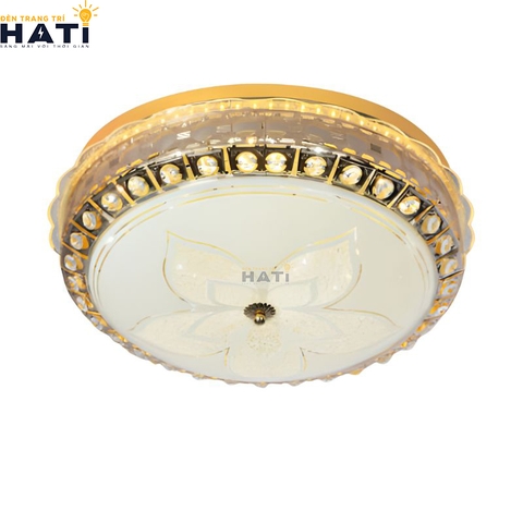 Đèn ốp trần pha lê tròn Godric