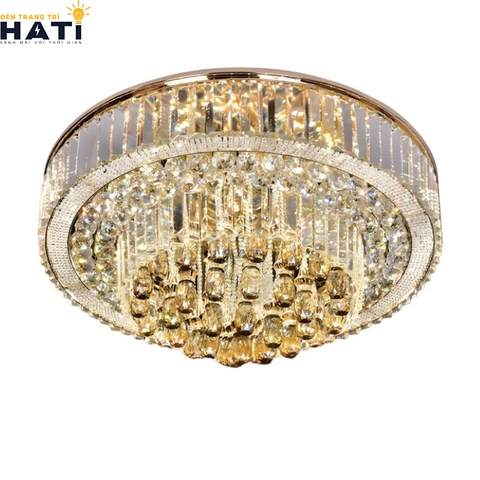 Đèn ốp trần pha lê tròn Minu