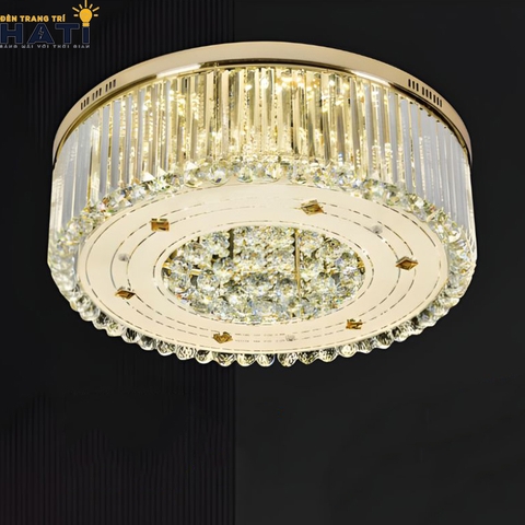 Đèn ốp trần pha lê tròn Nyxen