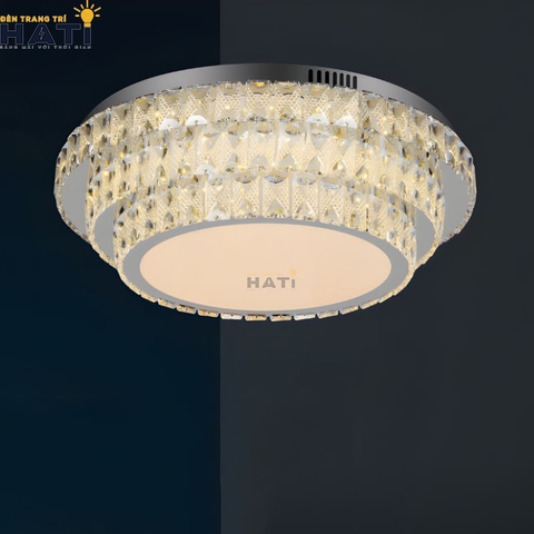 Đèn ốp trần pha lê tròn Pylus